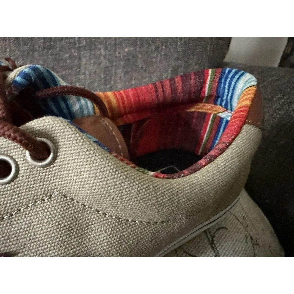 Vans Era 59 C&L TC6D Khaki Tan Serape Stripe Lining Men's Size 10 Canvas